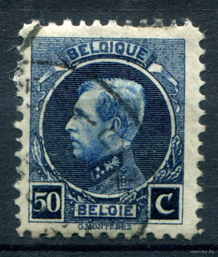 Бельгия - 1921г. - король Альберт I, международная филателистическая выставка - 1 марка - полная серия, гашёная [Mi 165]. #2-Be-28-B-1