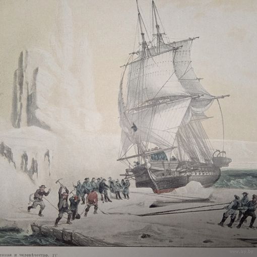 Корвет Астролябия.... . Гравюра энциклопедическая 19-20век. 28х20см. СПБ. РАСПРОДАЖА КОЛЛЕКЦИИ.