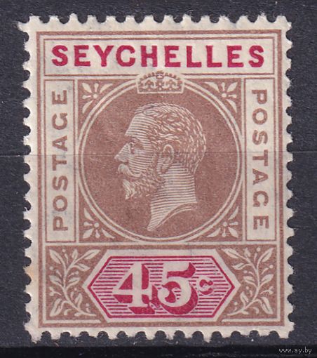 81.BrKSe. Великобритания. Колонии. Сейшельские острова. Георг V. Стандарт. 45C. 1913 г. Mi.#70.