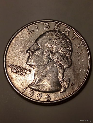 25 центов США 1996 P год