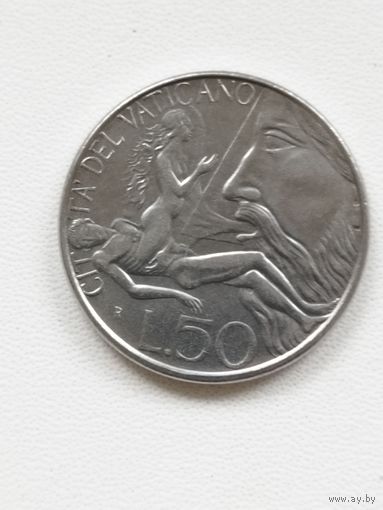 Ватикан 50 лир 1988 год