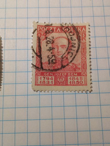 Марка  Польша 1928