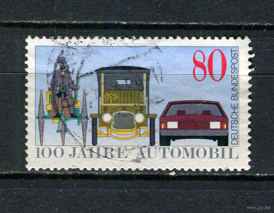 ФРГ - 1986 - 100 лет автомобилю - [Mi. 1268] - полная серия - 1 марка. Гашеная.  (LOT Dc32)