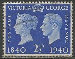 Британия. 100 лет почтовым маркам. 1940г. Mi#219.