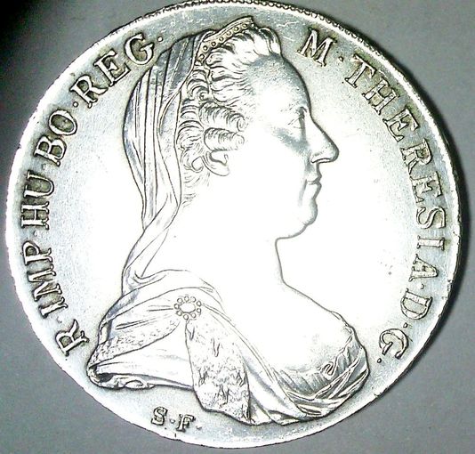 АВСТРИЯ 1 талер 1780 год "МАРИЯ ТЕРЕЗИЯ" серебро - aUNC! - ШТЕМПЕЛЬНЫЙ БЛЕСК!