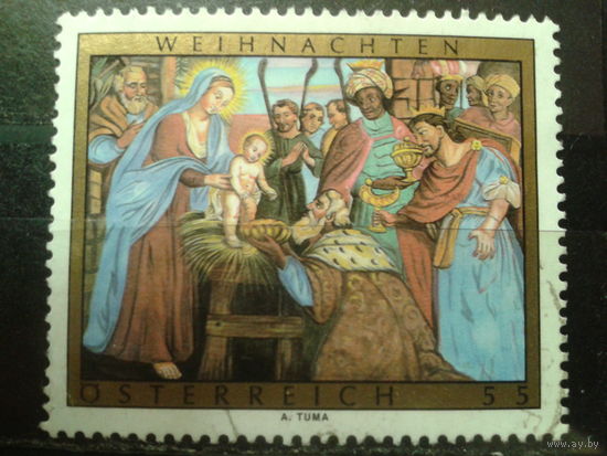 Австрия 2008 Рождество, фреска Михель-1,1 евро гаш