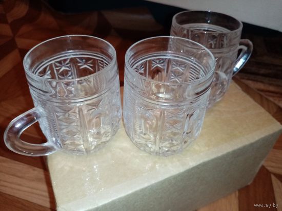 Лот мини бокалов СССР 3 шт. С рубля.