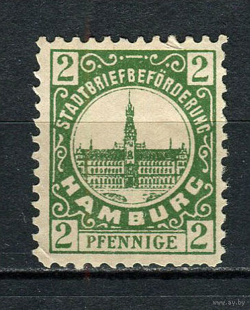 Германия - Гамбург (Hammonia) - Местные марки - 1888 - Архитектура 2Pf - [Mi.28a] - 1 марка. Чистая без клея.  (Лот 79Df)