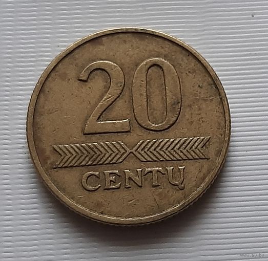 20 центов 1997 г. Литва
