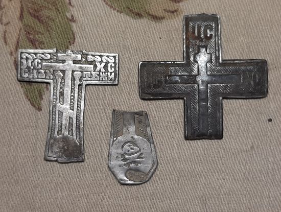 Крестик старинный православный, Ag 84*,  в ремонт.цена за все.