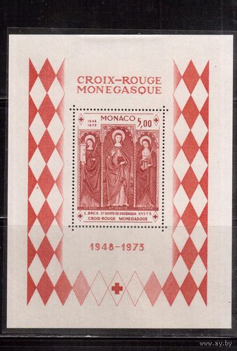 Монако-1973,(Мих.Бл.5)   **, Красный Крест, Искусство
