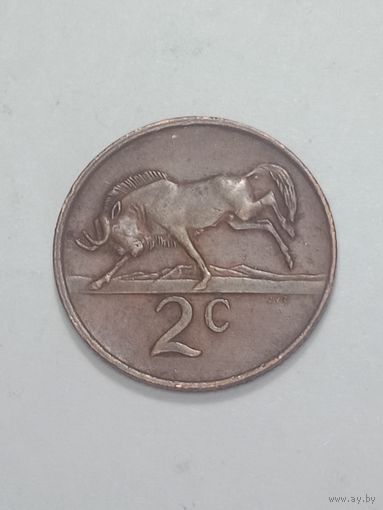 ЮАР 2 цента 1988 года . Suid - Africa