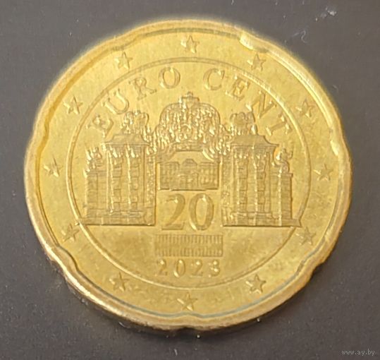 Австрия 20 евроцентов, 2023_KM# 3140_ Одна на АУ_РЕДКАЯ