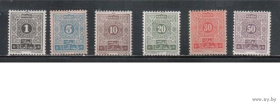 Марокко-1917,(Мих.11-16)  * , Стандарт, Служебные