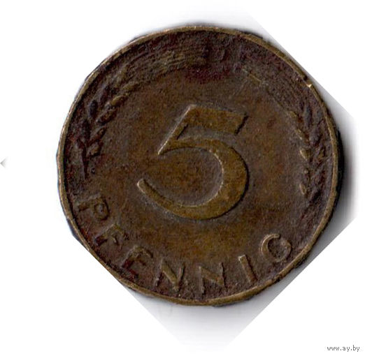 Германия. 5 пфеннигов. 1950 J