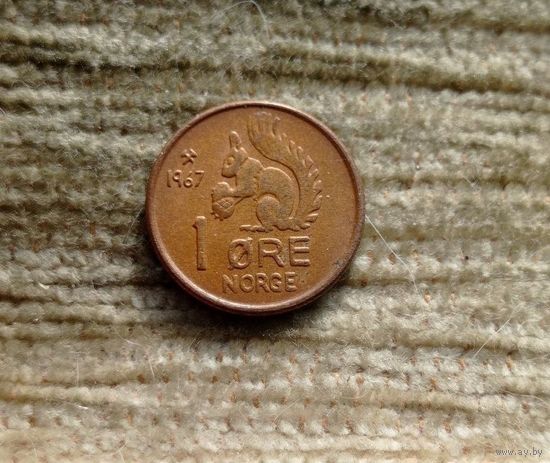 Werty71 Норвегия 1 эре 1967 белка