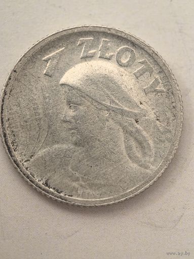 1 злотый 1924 г. ЖНИЦА, Польша.  СОСТОЯНИЕ!!!