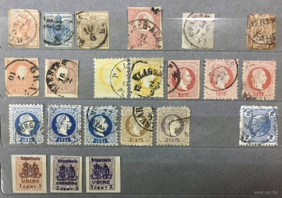 Австрия Франц Иосиф I - Марки Австро Венгрия Старые 1867-1874
