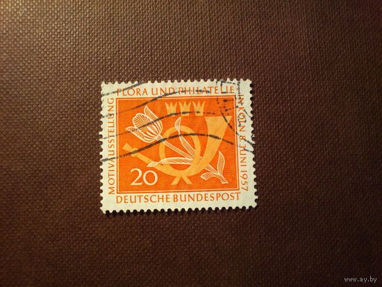 Германия .ФРГ 1957 г. Выставка филателии в г. Кельне./30а/