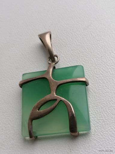 Кулон серебро 925 пр, камень торги с Рубля