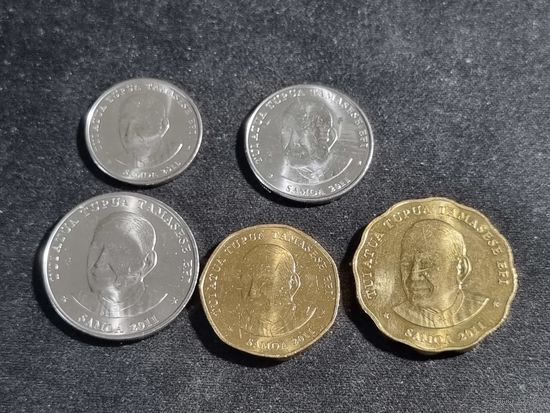 Самоа 10,20,50 центов 1,2 тала 2011 Unc