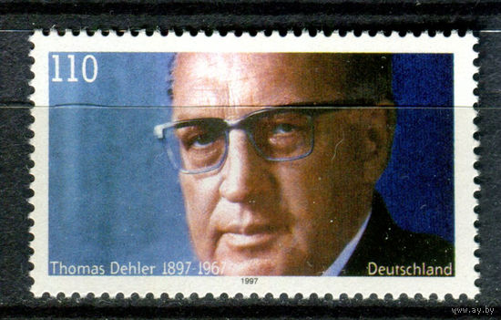 Германия - 1997г. - Томас Делер, политик - полная серия, MNH [Mi 1963] - 1 марка