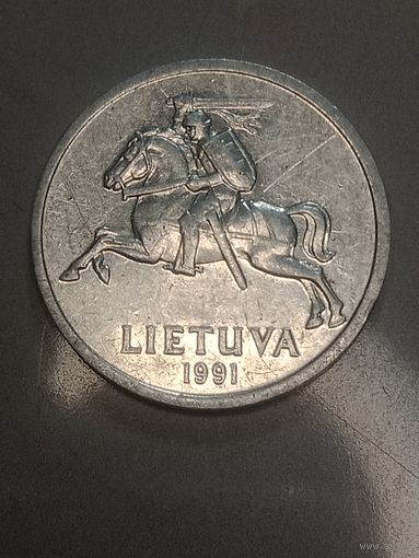 Литва 1 цент 1991 года .