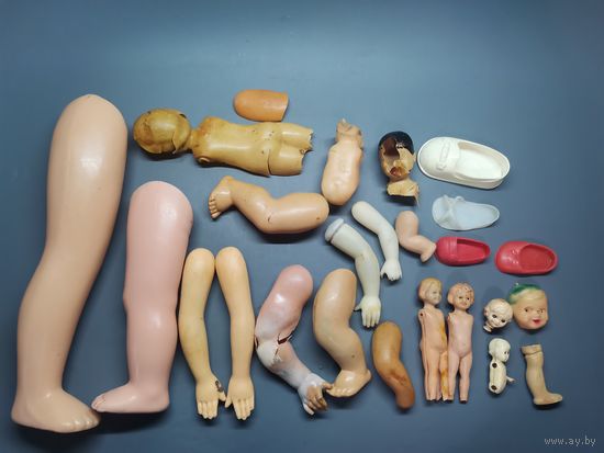 Части от старых кукол одним лотом(в реставрацию)