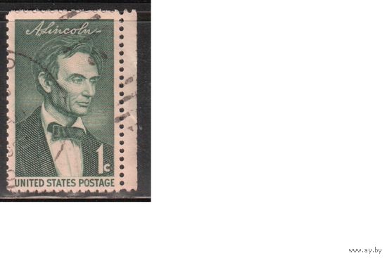 США-1959, (Мих.744) , гаш., Линкольн