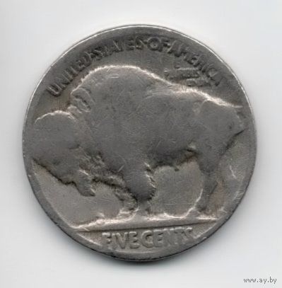 СОЕДИНЁННЫЕ ШТАТЫ АМЕРИКИ 5 ЦЕНТОВ 1918 БИЗОН / ИНДЕЕЦ