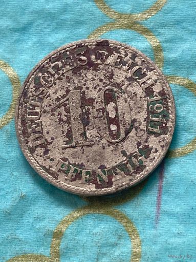 10 пфеннигов 1911.       .157