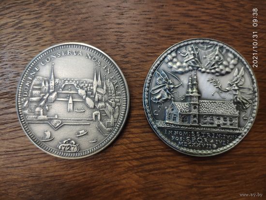 Талеры, новодел, рестрайк, две штуки. Серебро. Цена за штуку.