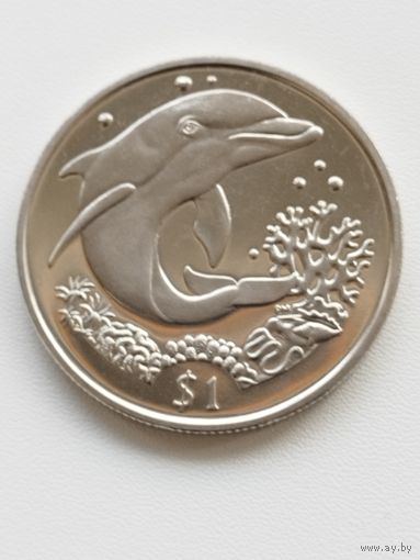 Британские Виргинские острова 1 доллар 2004 г. Дельфин