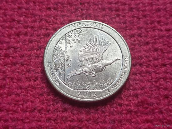 США 25 центов 2015 г. Национальный лес Kisatchie, штат Луизиана. D