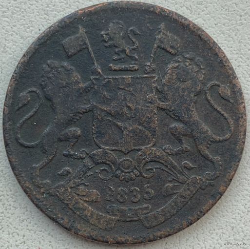 Британская Индия 1/4 анна 1835 г.