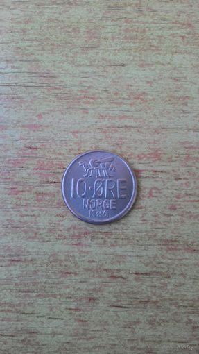 Норвегия, 10 эре 1961 года **