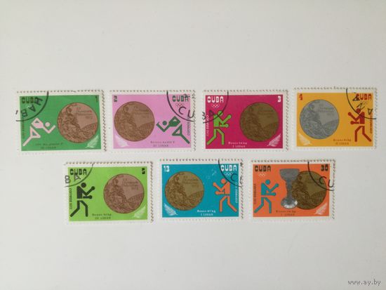 Куба 1973. Медали Кубинских спортсменах на Олимпийских играх. Полная серия
