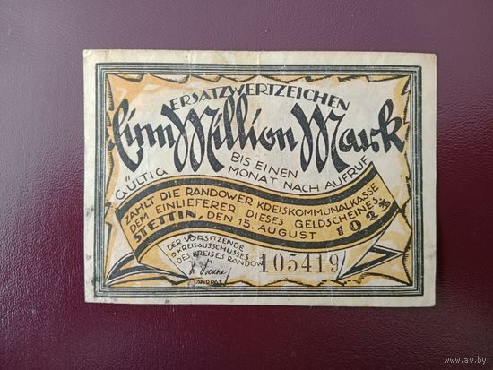 Германия Миллион марок 1923