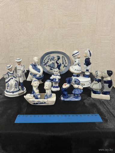 Статуэтки Фигурки Фарфор Гжель Делфт СССР Нидерланды Китай