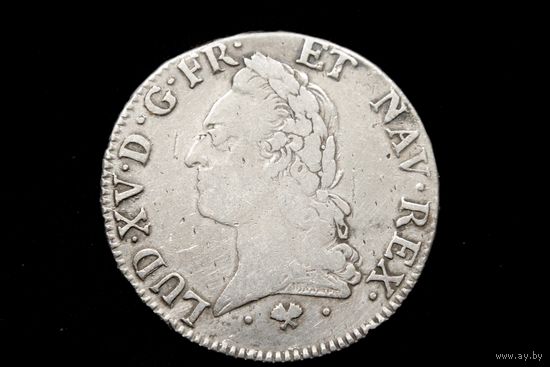 Талер (экю) 1773 г. Франция, Людовик XV. Редкая!