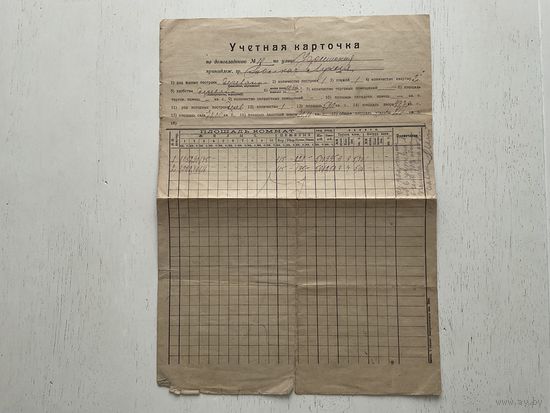 Набор документов на дом Минск 1924-1934г.