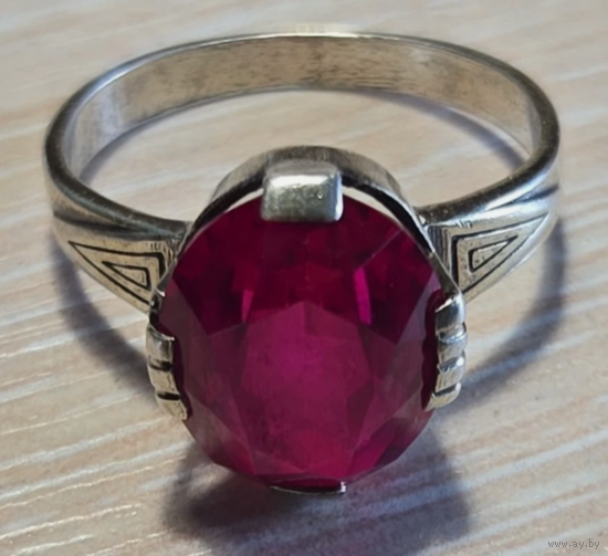 Антикварное советское русское кольцо из чистого серебра 875 женское