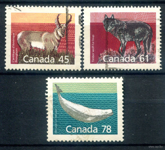 Канада - 1990г. - фауна, стандартный выпуск - 3 марки - полная серия, гашёные [Mi 1163-1165]. #3-WB-96-B-1