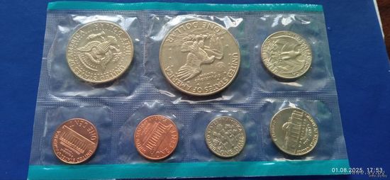 Сборка 1 доллар 50,25,10,5 и 1 центы 1973 США (UNC)В лоте 6 монет