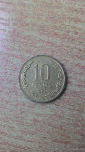 Чили, 10 песо 1993 года *