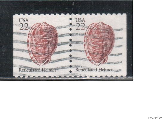 США-1985, (Мих.1742 ),  гаш., Стандарт, Раковины , пара