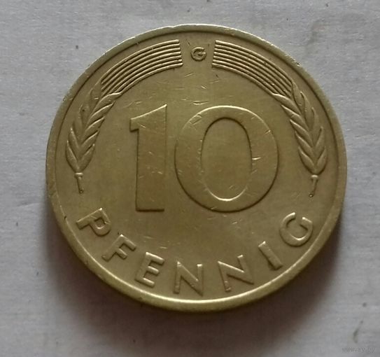 10 пфеннигов, Германия 1975 G