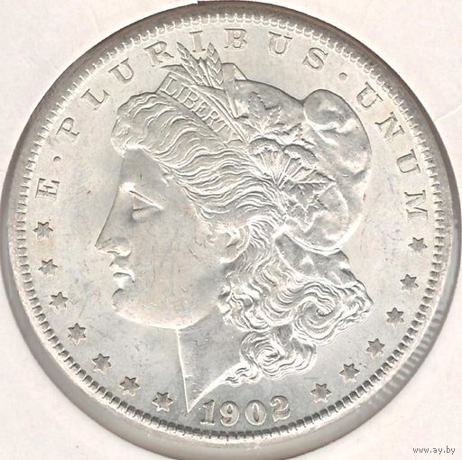 США 1 доллар 1902 года. Морган. Буква О. Серебро. Штемпельный блеск! Состояние UNC!