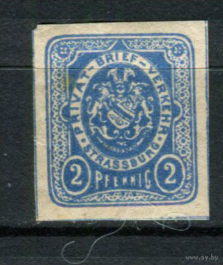 Германия - Страсбург - Местные марки - 1886 - Герб 2Pf - [Mi.2a] - 1 марка. MNH, MLH.  (Лот 146AL)