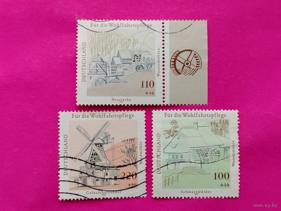 Германия. Мельницы. ( 3 марки ) 1997 года. 11-9.